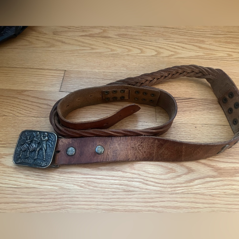 Usa patriotic spirit of 76 leather Belt